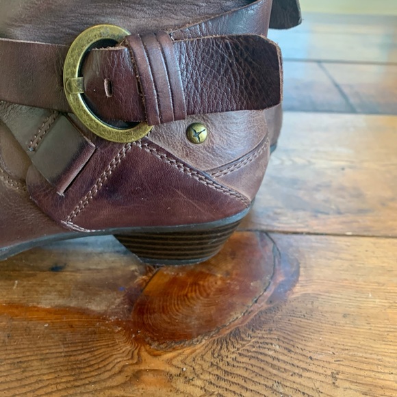 Pikolinos Brujas Buckle Riding Boot Soft Brown Leather Knee High Pull-On✨Sale - Picture 2 of 11
